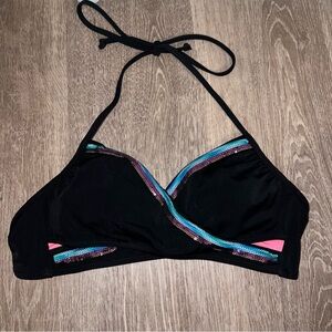 PINK VICTORIA SECRET BIKINI SWIM TOP SEQUINS